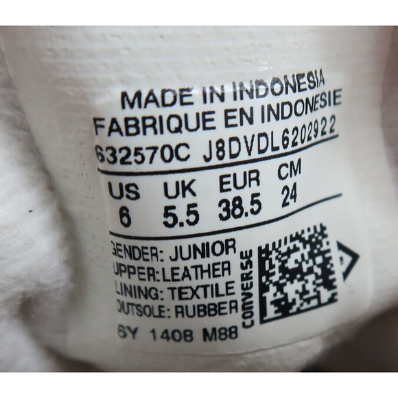 Converse Shoes Kids 6 Sneakers Chuck Taylor All Star Leather Faux Fur Pink Brown - Picture 12 of 12